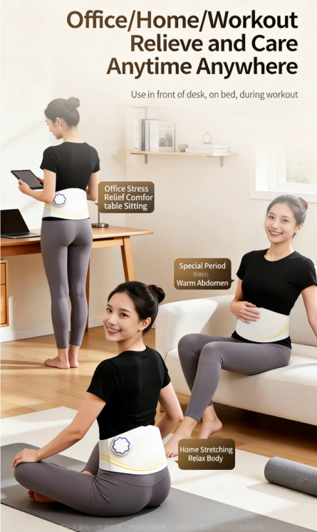 Graphene Heat Therapy Wearable - Moxibustion Simulation, 6-Core High Power, No Burn Skin, Rapid Pain Relief with Magnetic Design