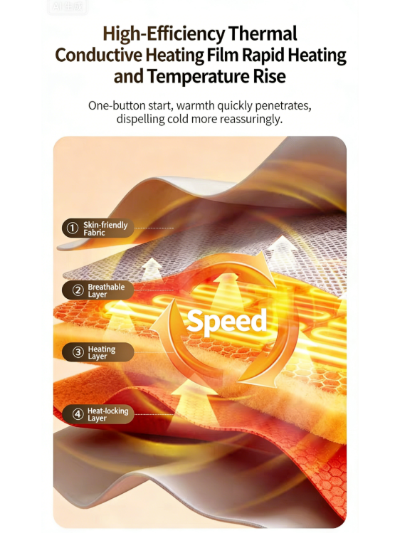 Graphene Heat Therapy Wearable - Moxibustion Simulation, 6-Core High Power, No Burn Skin, Rapid Pain Relief with Magnetic Design