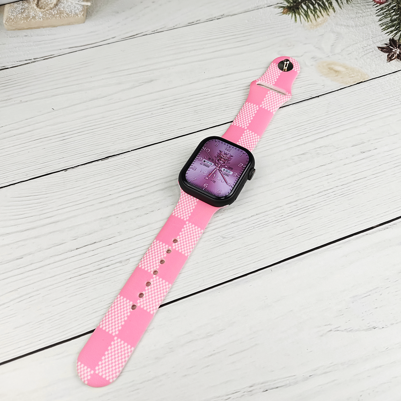 Floral Silicone Band for Apple Watch - All Series Compatible