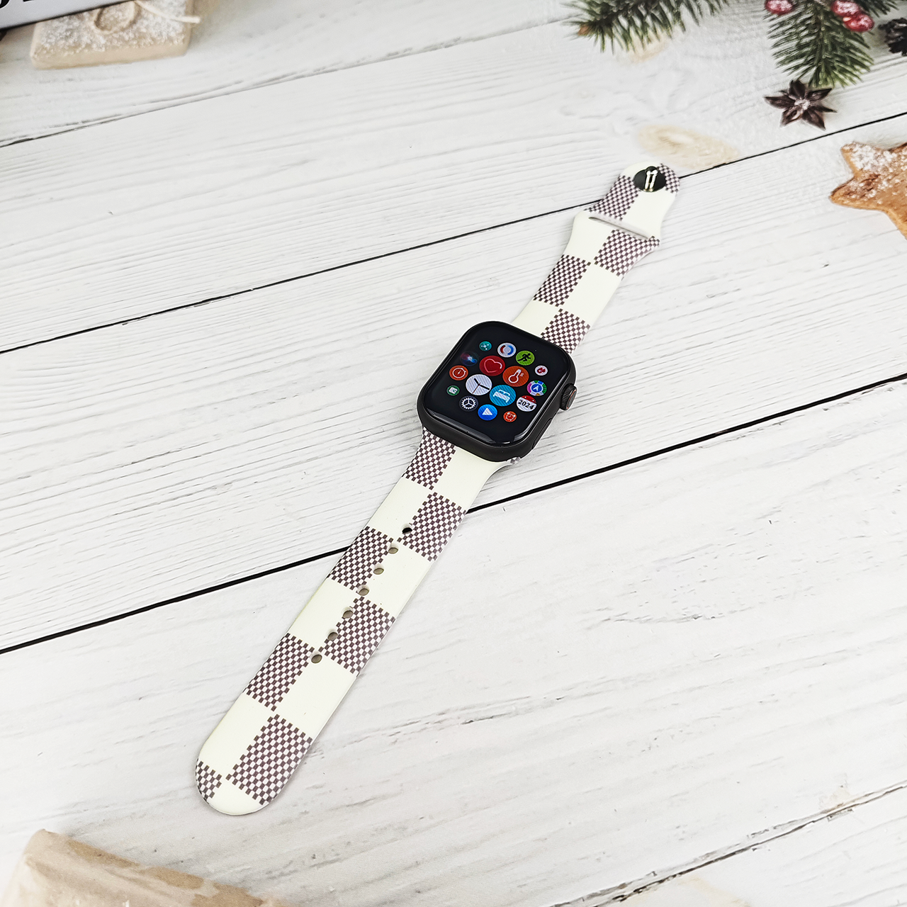 Floral Silicone Band for Apple Watch - All Series Compatible