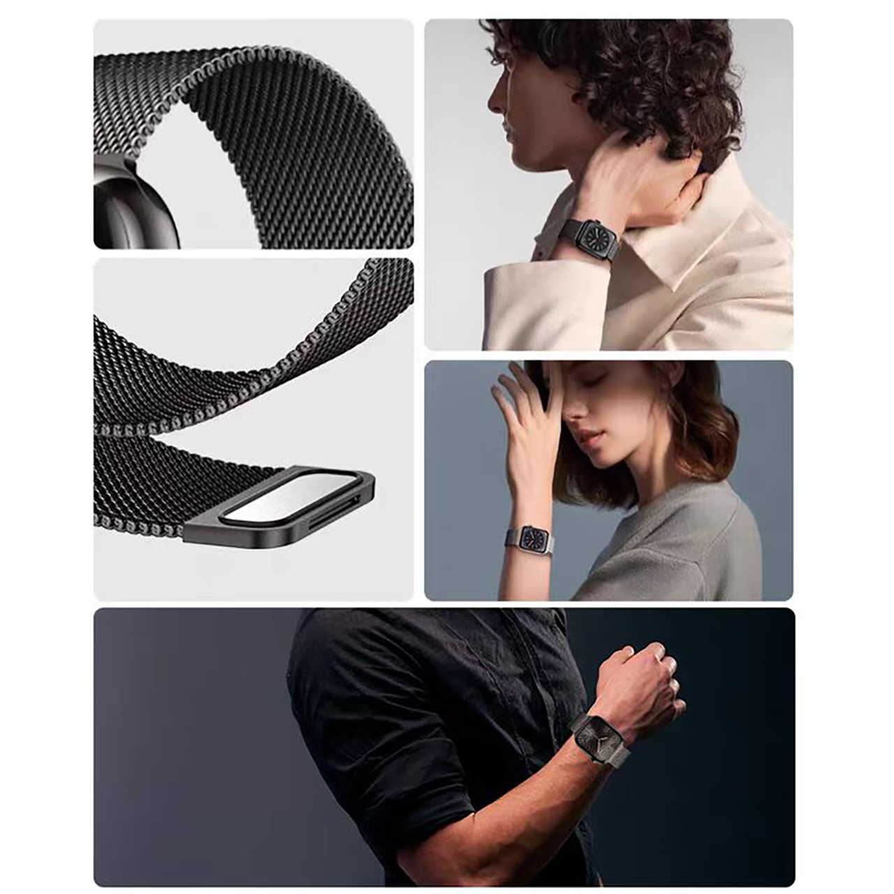 Stainless Steel Magnetic Watch Band for Apple Watch - Compatible with All Series