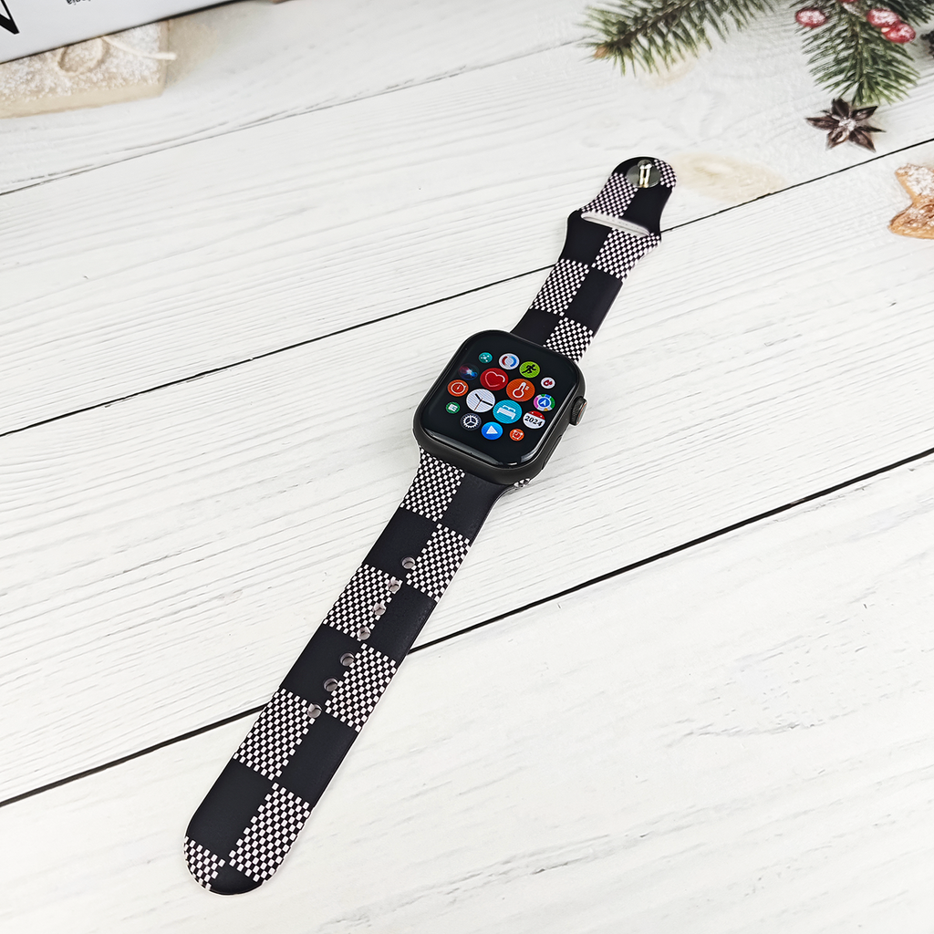 Floral Silicone Band for Apple Watch - All Series Compatible