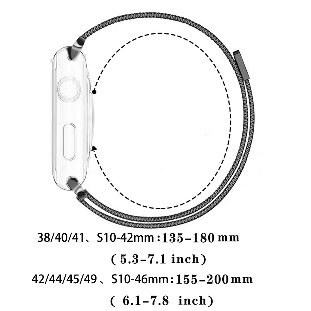 Stainless Steel Magnetic Watch Band for Apple Watch - Compatible with All Series