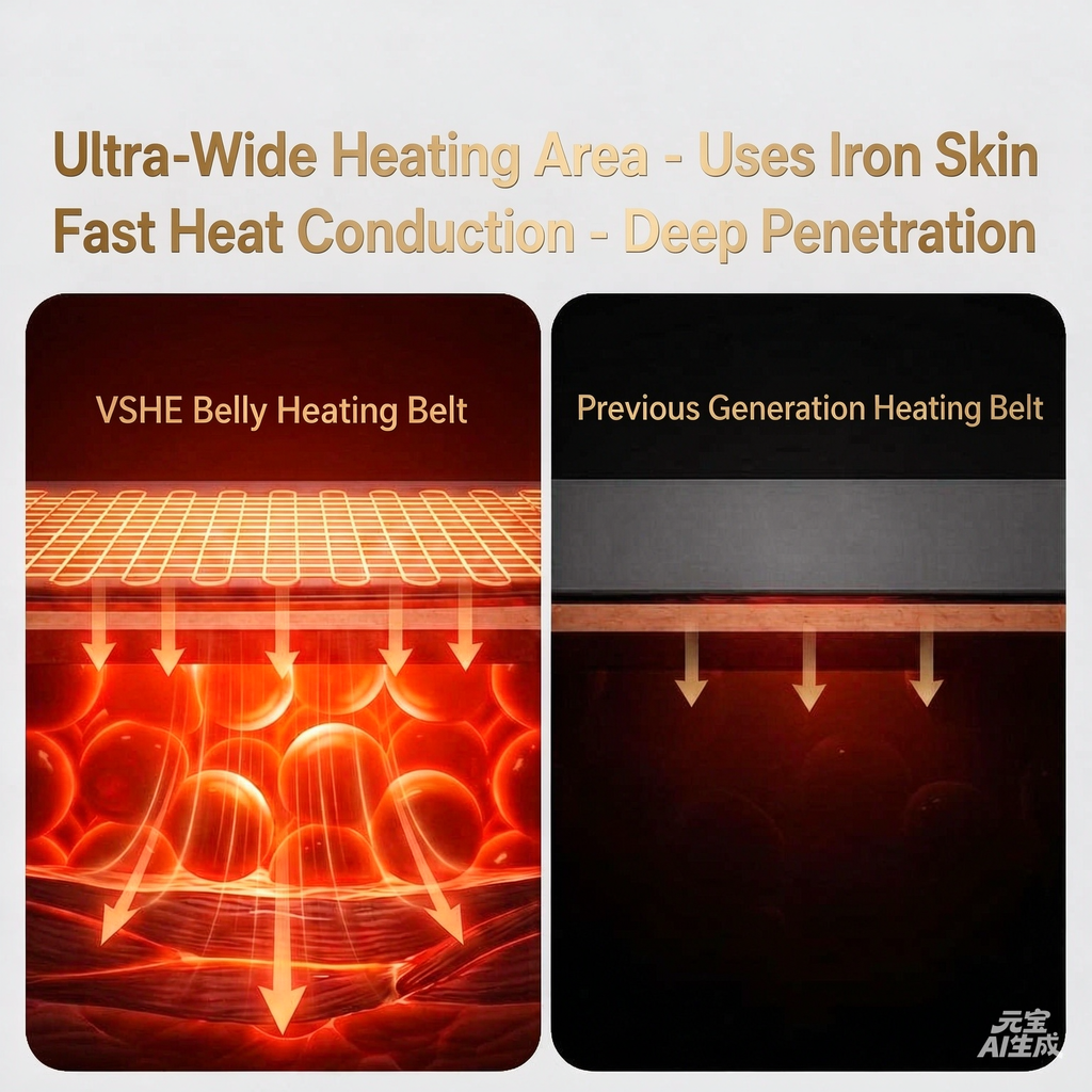 VSHE K2 Graphene Heating Belt – 4 Heat Settings, Fast Warm-Up